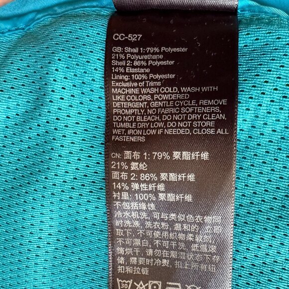 Marmot Jacket Womens Large Full Zip Mock Neck Running Activewear Blue Pockets - Picture 11 of 12